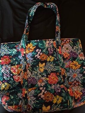 Vera Bradley Miller Travel Bag Happy Blooms